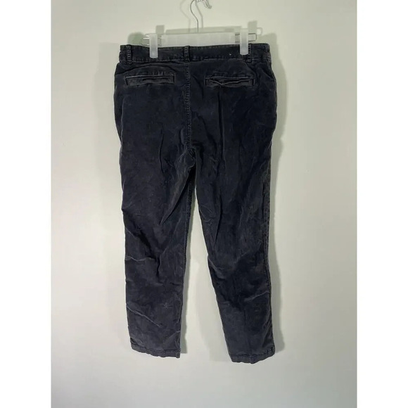 Faherty Women’s Gray Velour Velvet Slacks Tuxedo Ankle Pants Size 27 - Picture 3 of 9